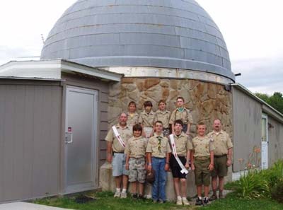 Observatory and a local Scout Troup