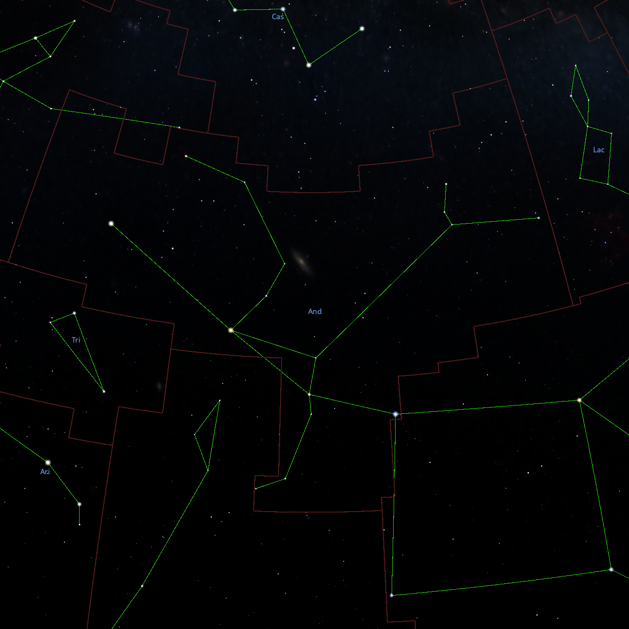 Stellarium Images of Andromeda