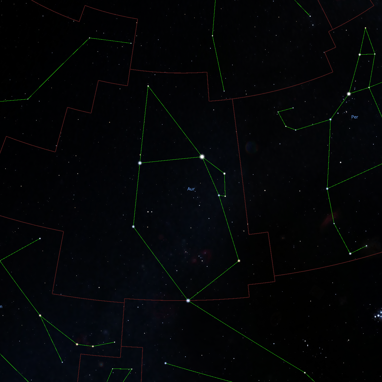 Stellarium Images of Auriga