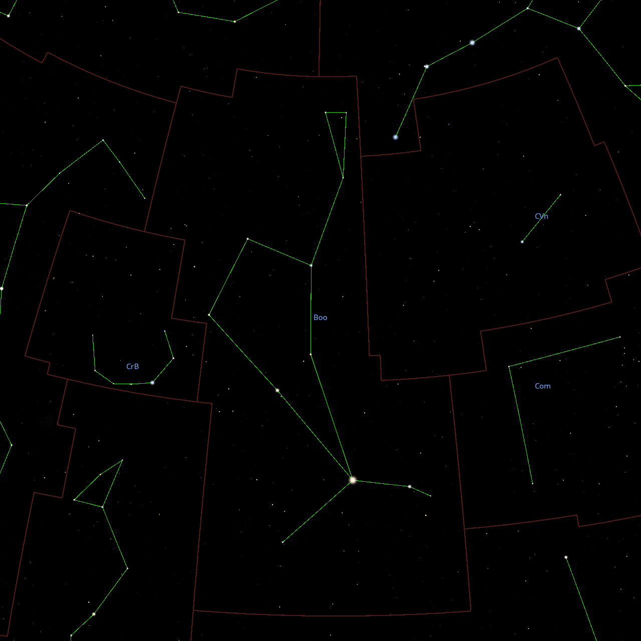 Stellarium Images of Bootes