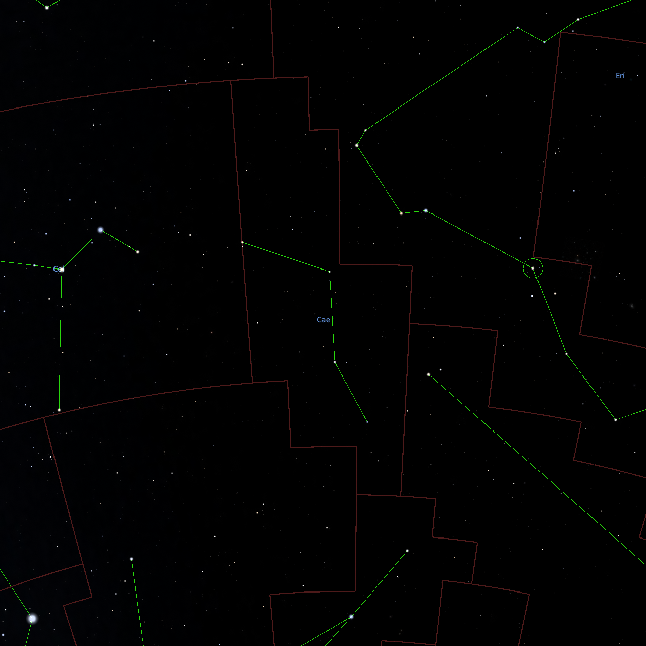 Stellarium Images of Caelum