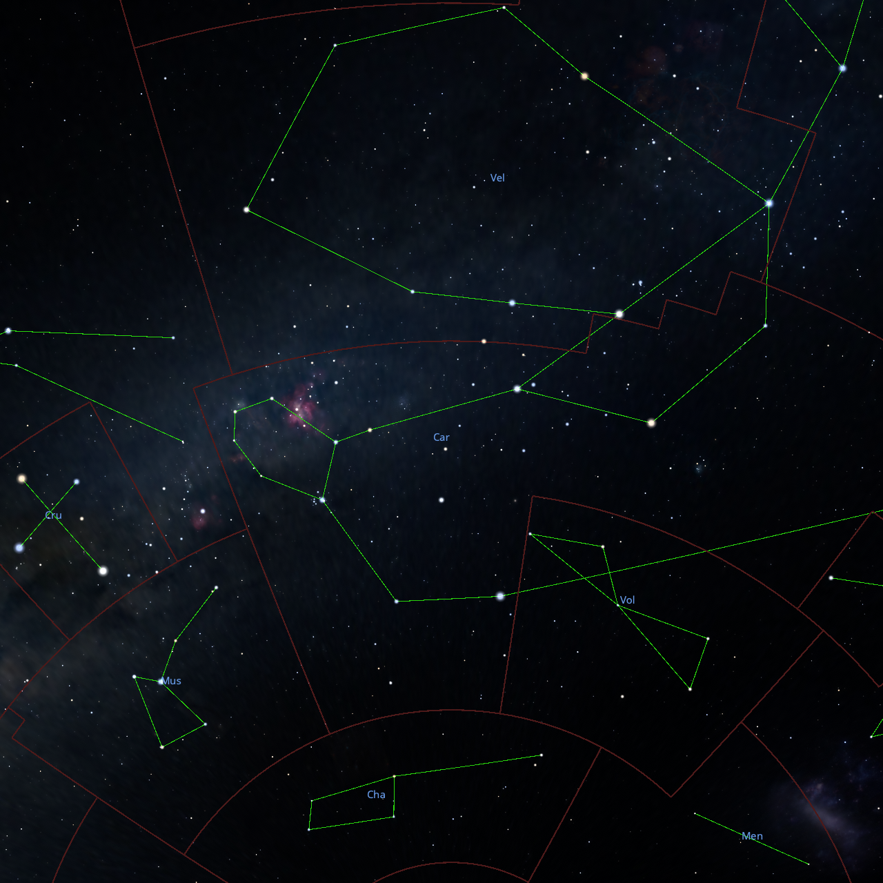 Stellarium Images of Carina