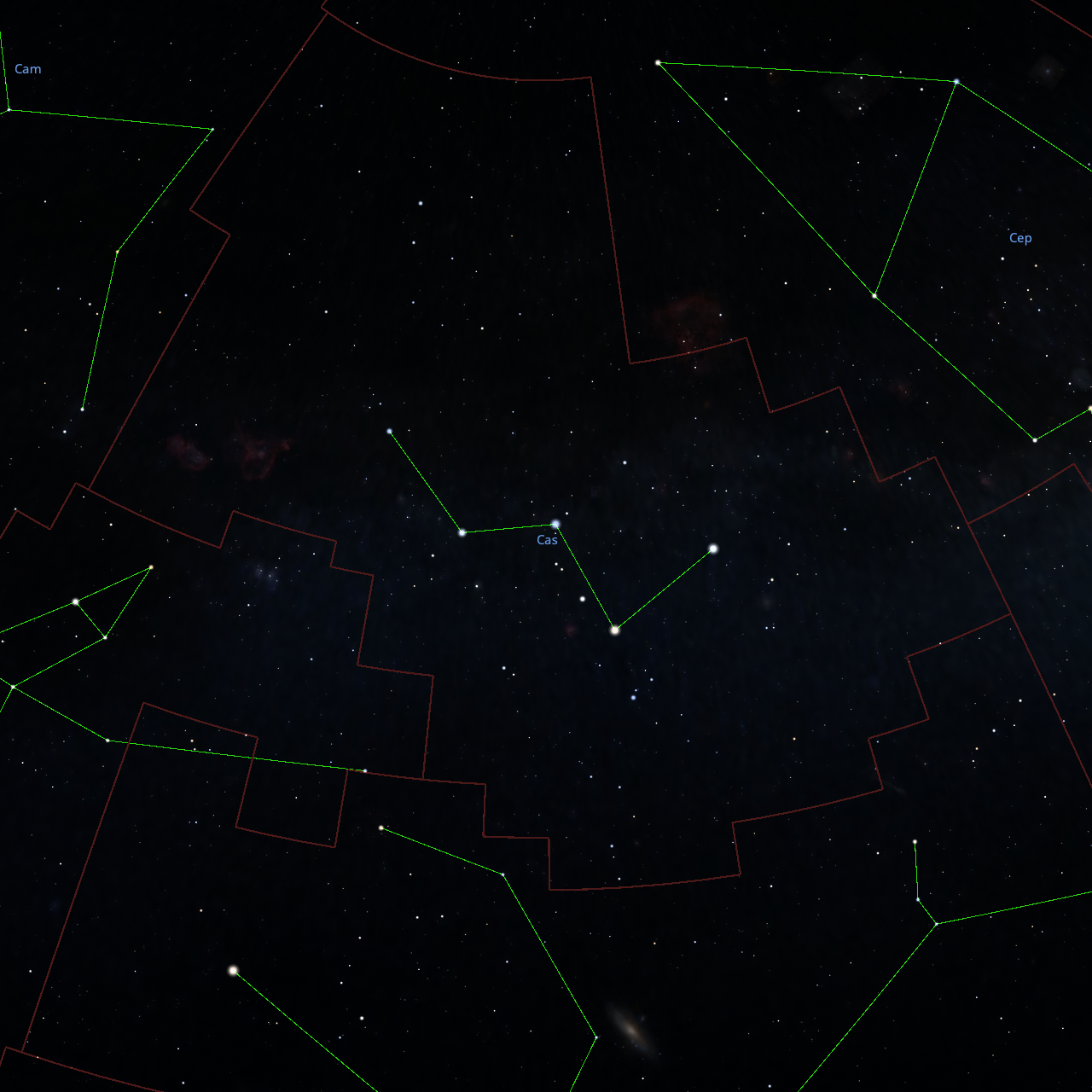 Stellarium Images of Cassiopeia