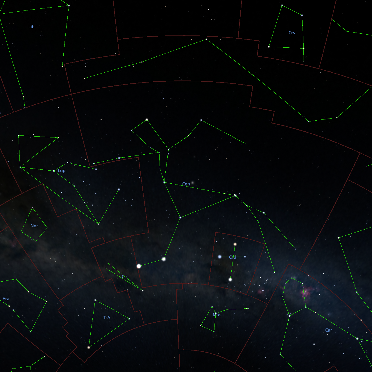Stellarium Images of Centaurus