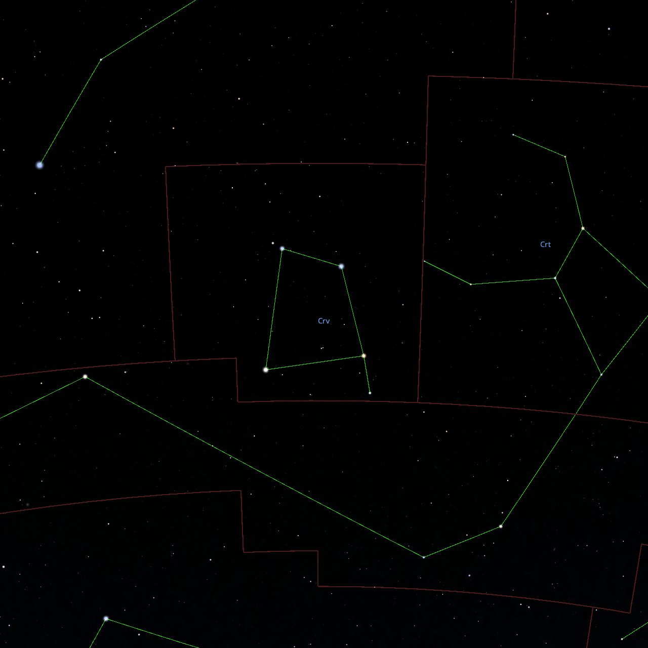 Stellarium Images of Corvus
