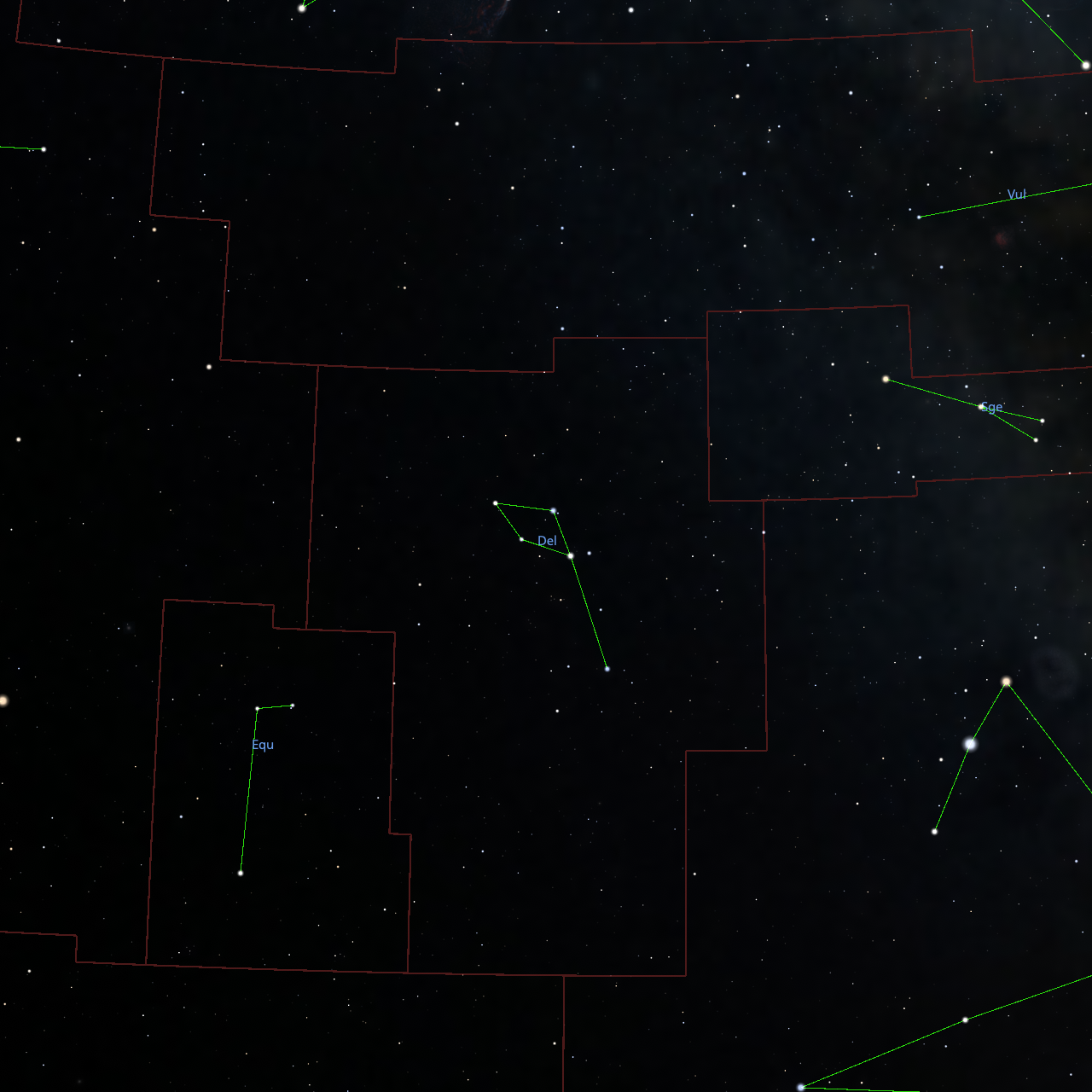 Stellarium Images of Delphinus
