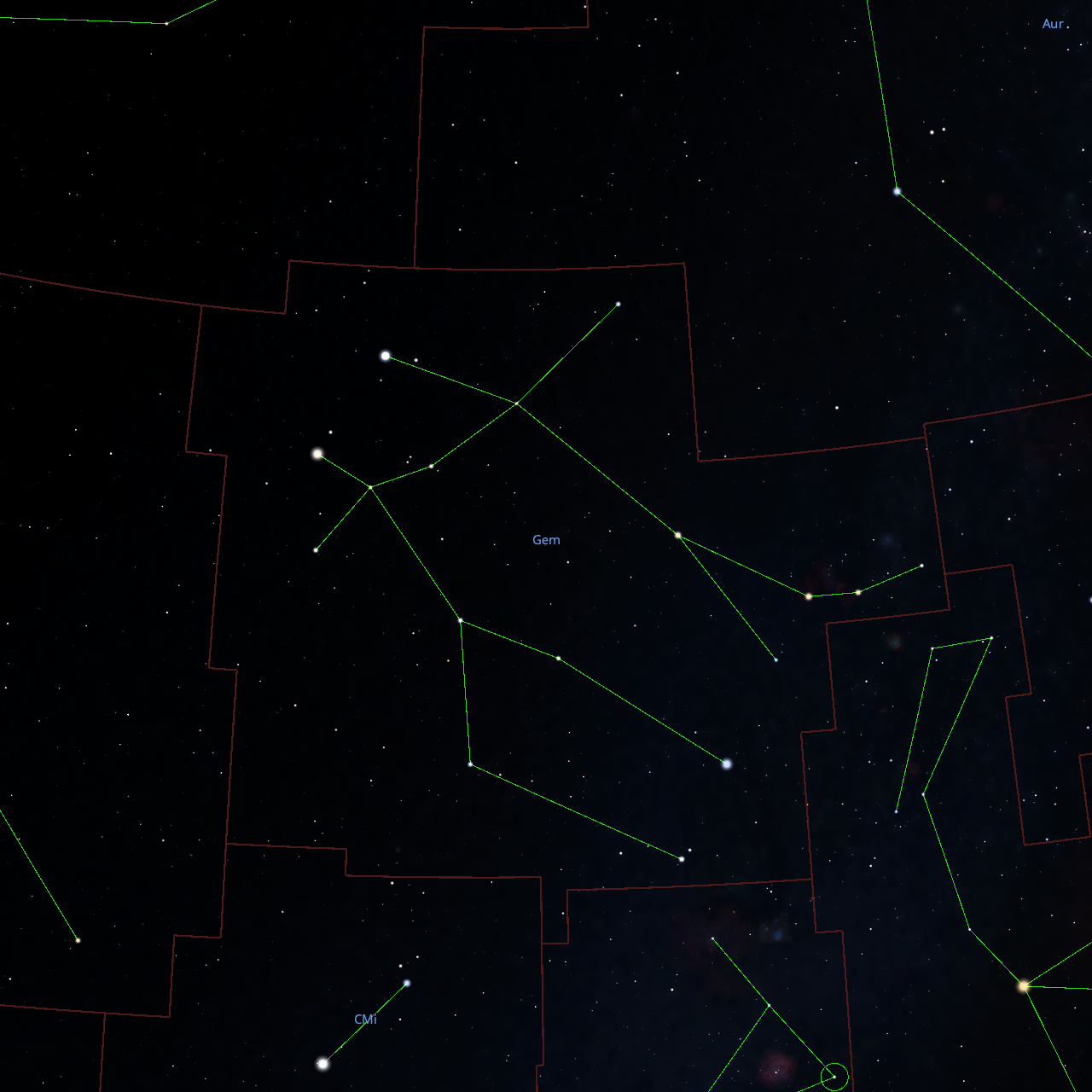 Stellarium Images of Gemini