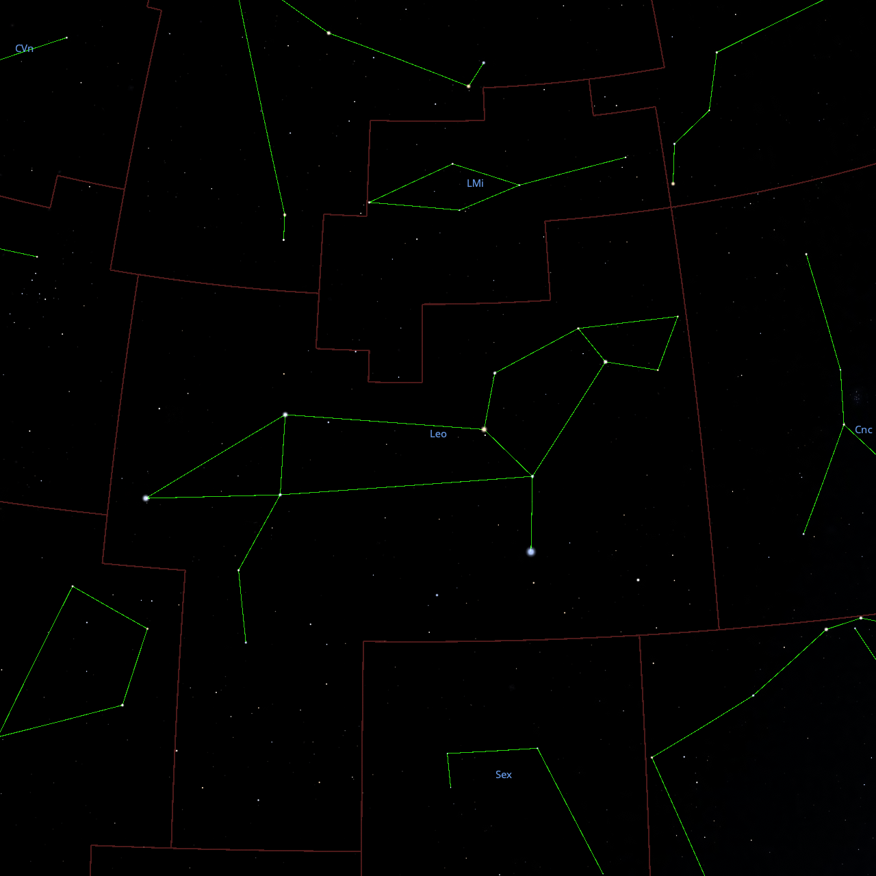 Stellarium Images of Leo