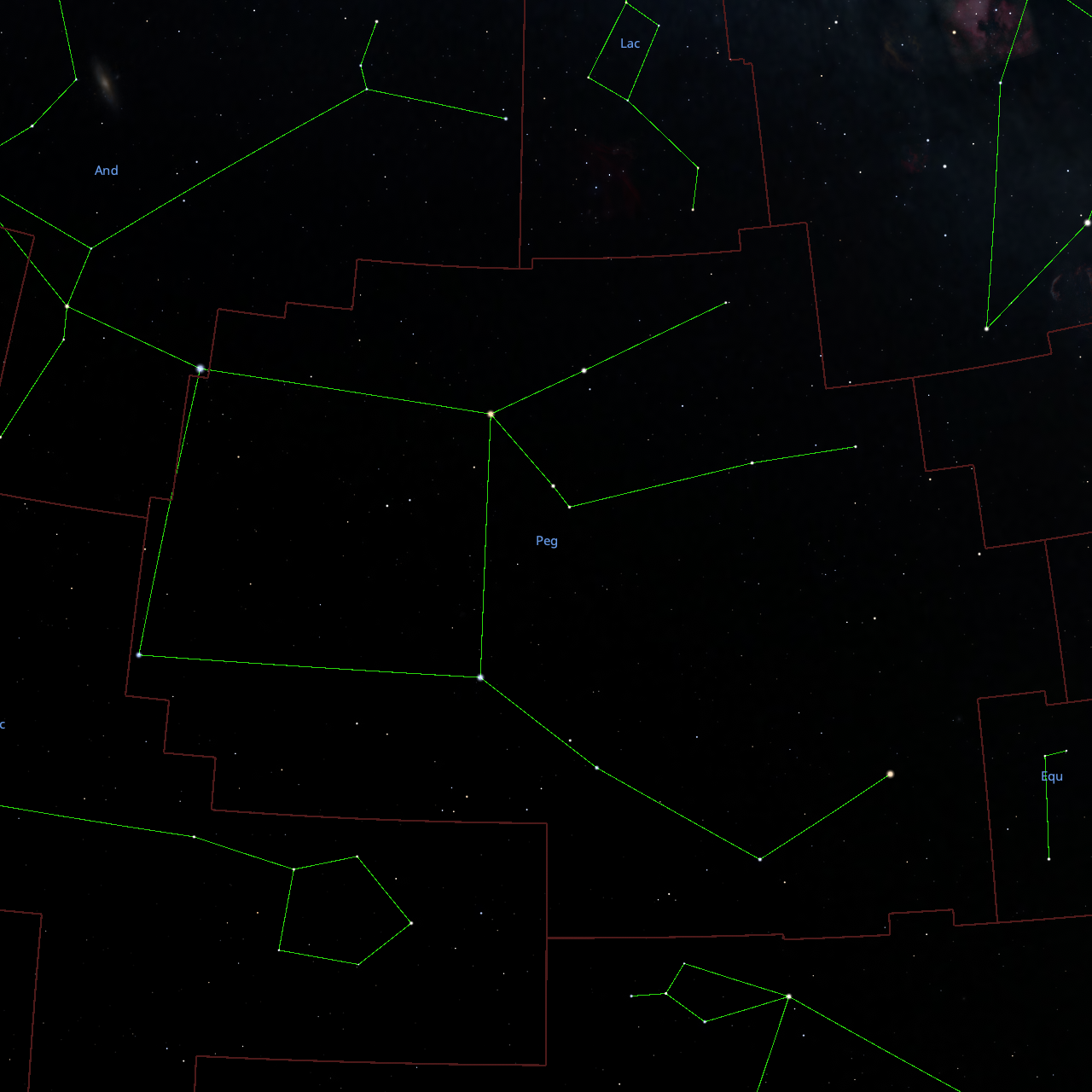 Stellarium Images of Pegasus