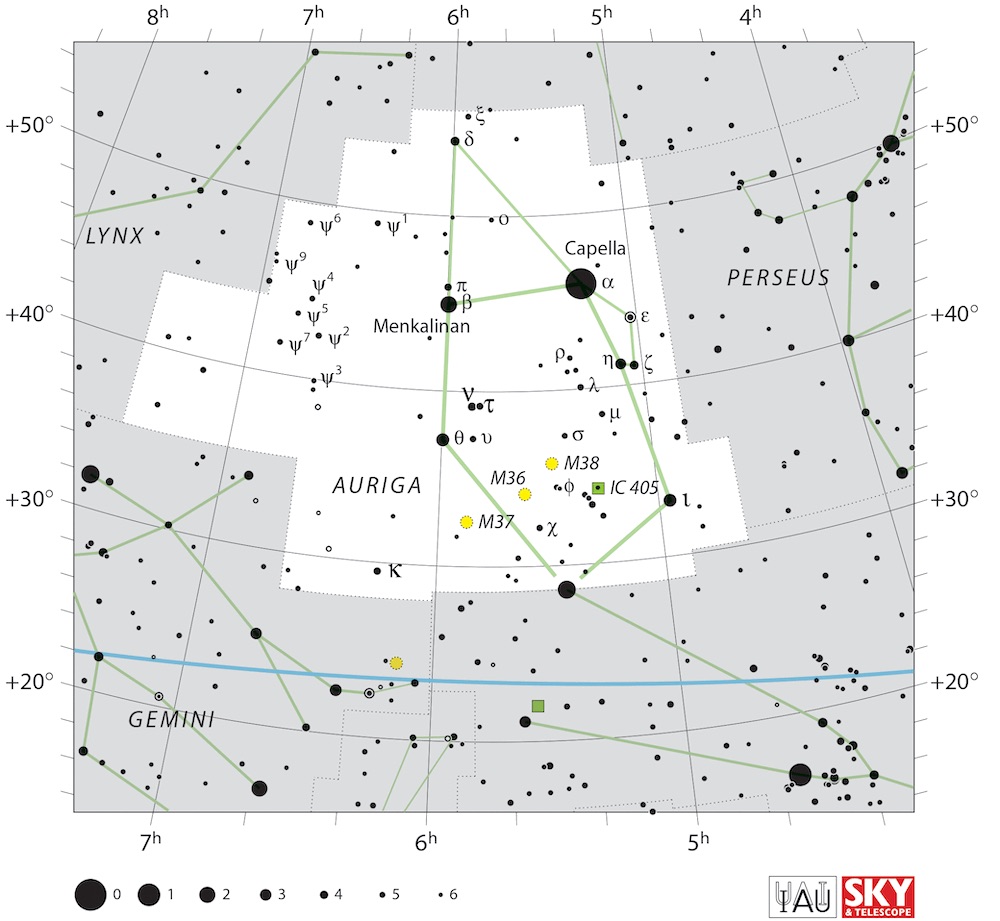 IAU Chart of Auriga