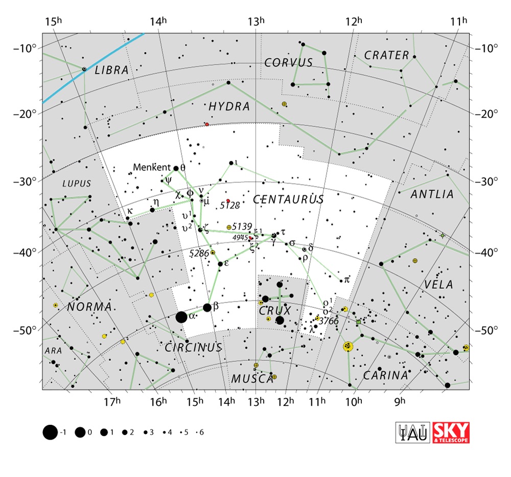 IAU Chart of Centaurus