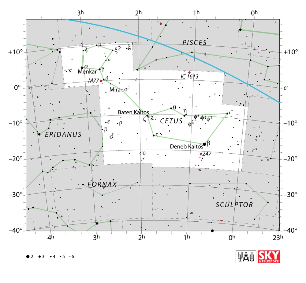 IAU Chart of Cetus