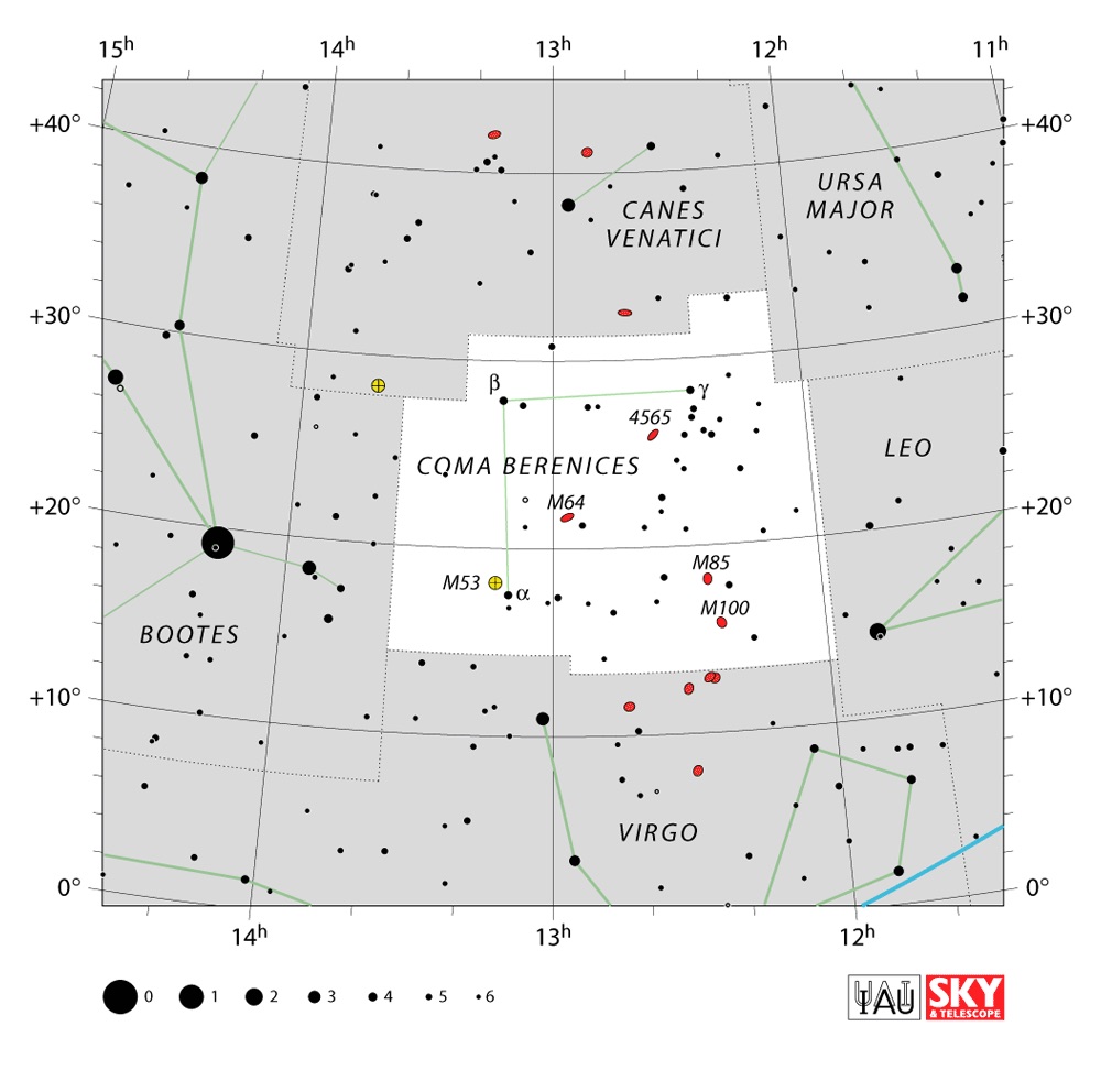 IAU Chart of Coma Berenices
