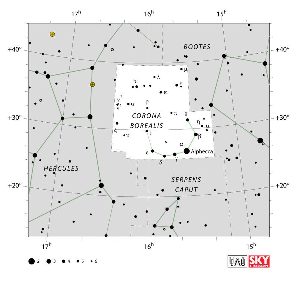 IAU Chart of Corona Borealis