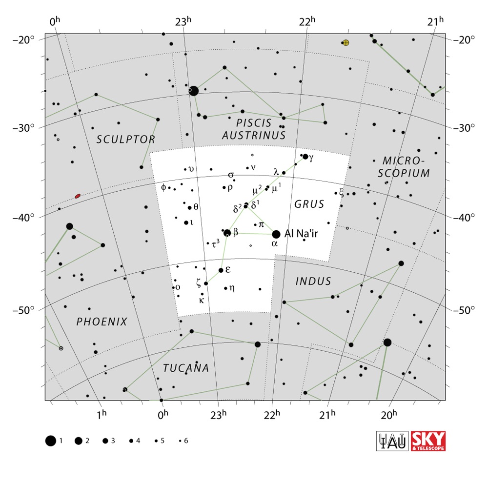 IAU Chart of Grus