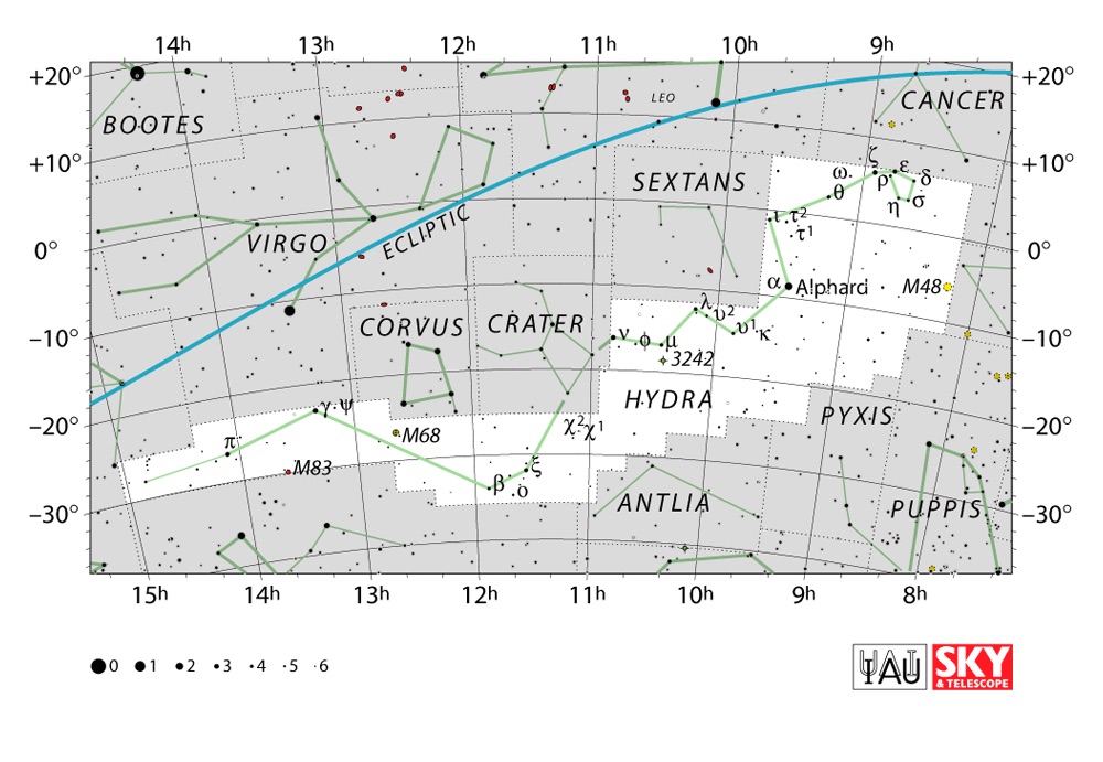 IAU Chart of Hydra