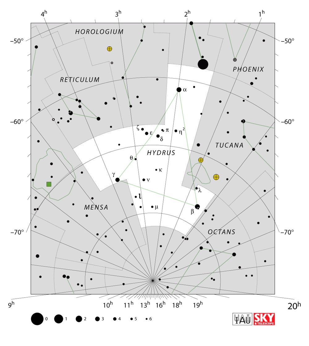 IAU Chart of Hydrus