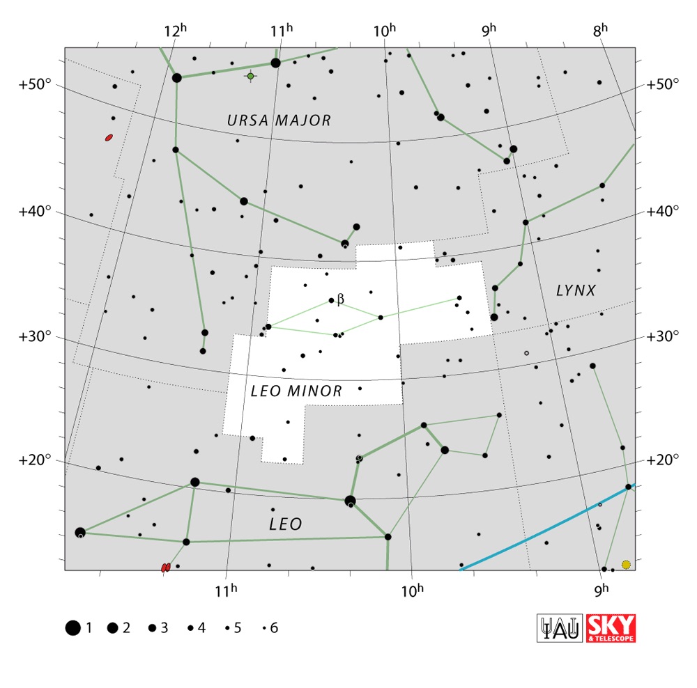 IAU Chart of Leo Minor
