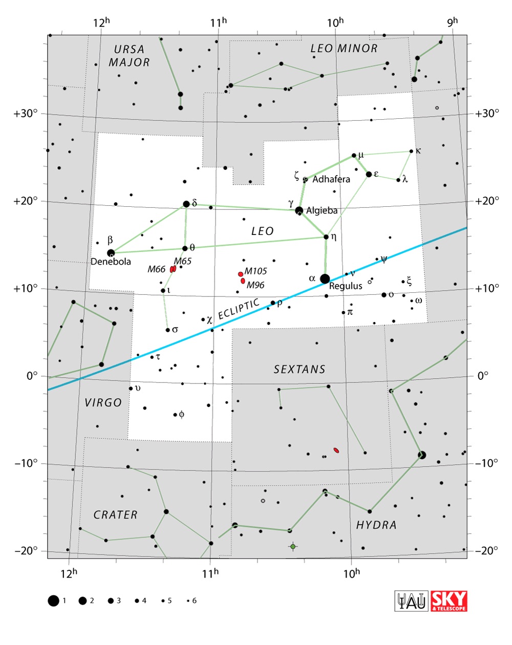 IAU Chart of Leo
