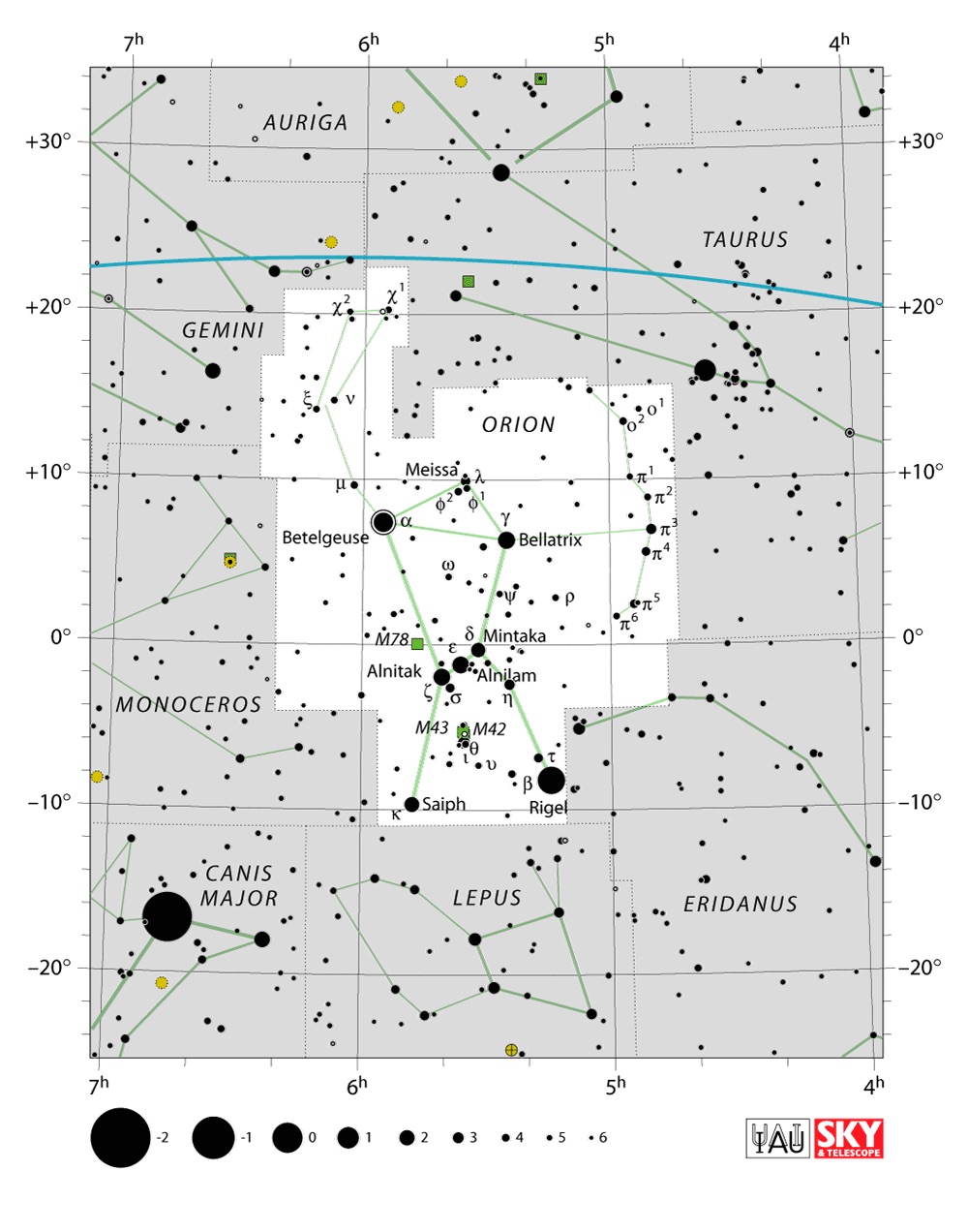 IAU Chart of Orion