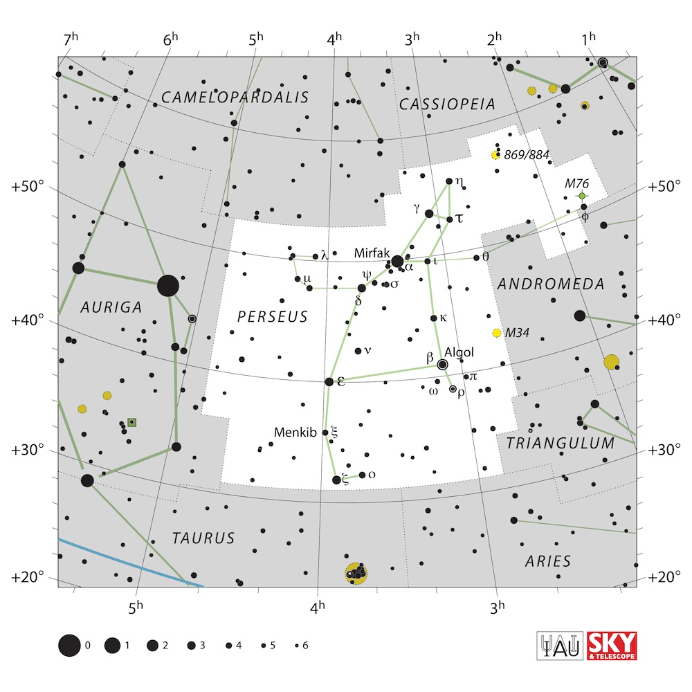 IAU Chart of Perseus