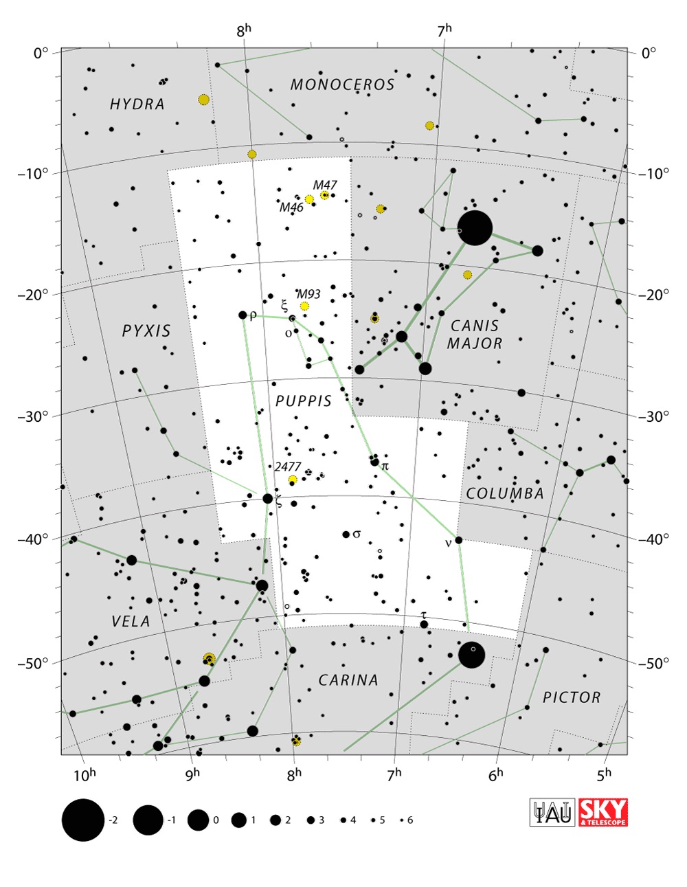 IAU Chart of Puppis