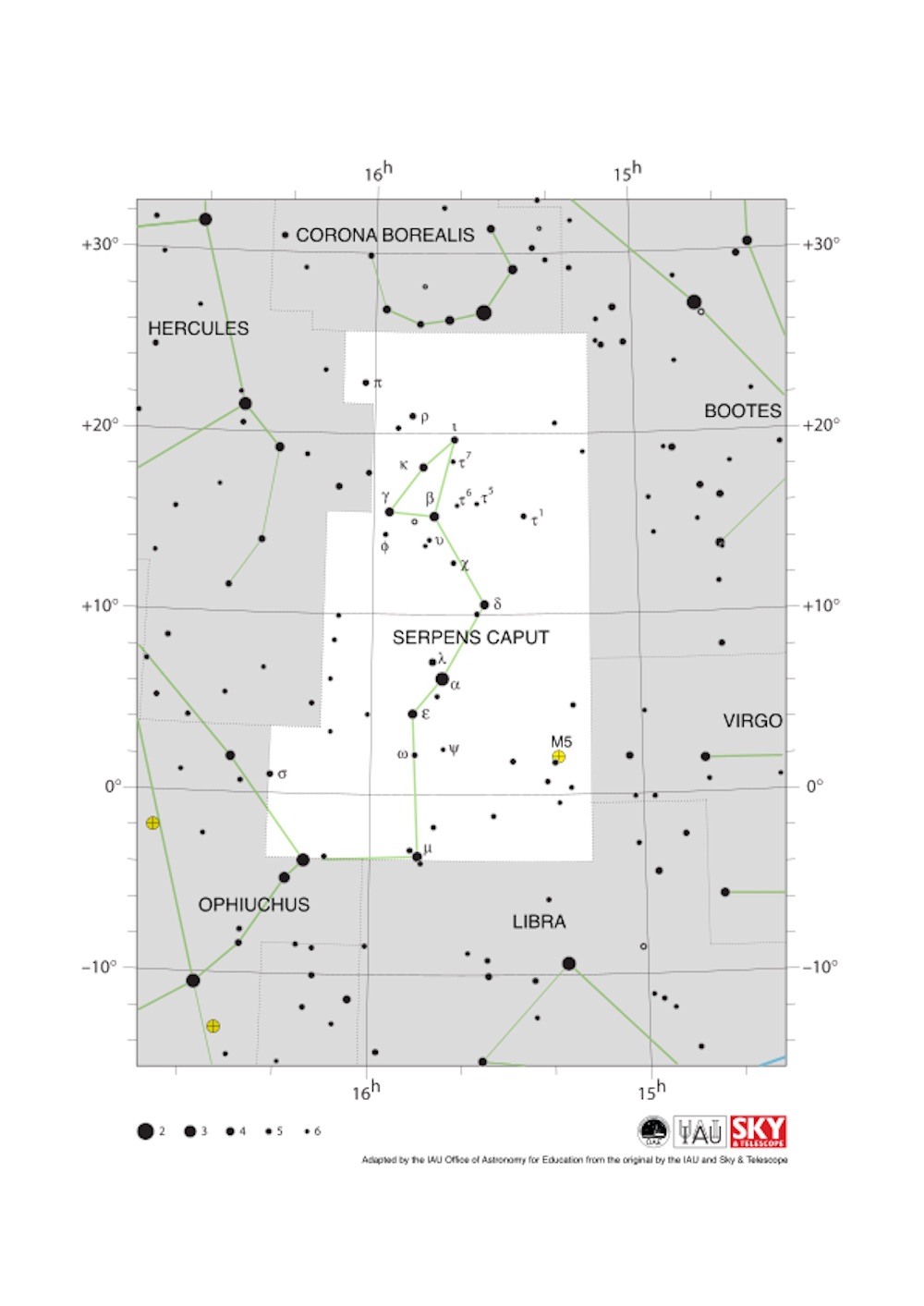 IAU Chart of Serpens