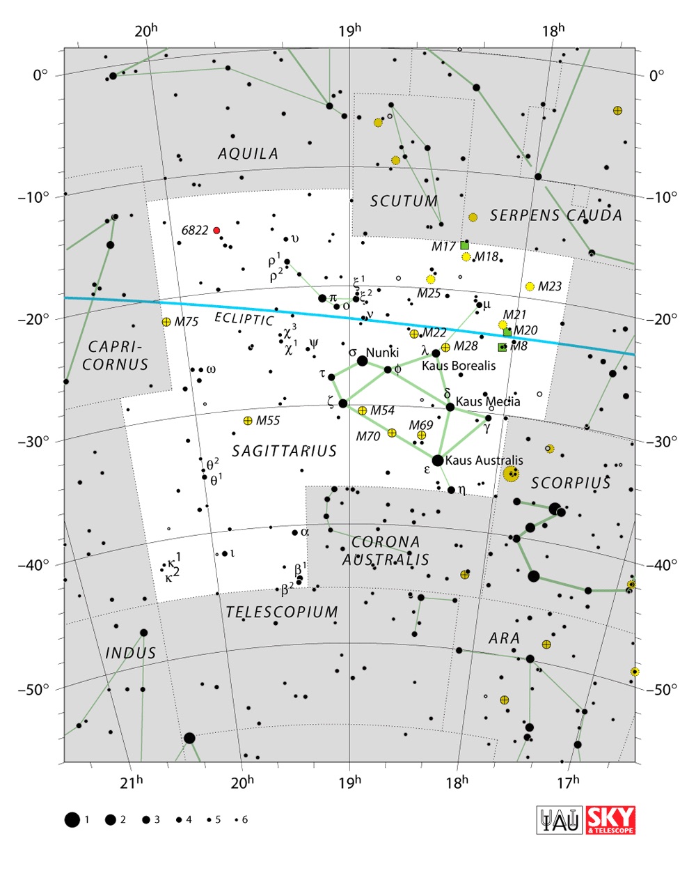 IAU Chart of Sagittarius