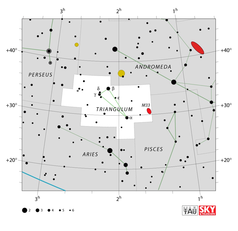 IAU Chart of Triangulum