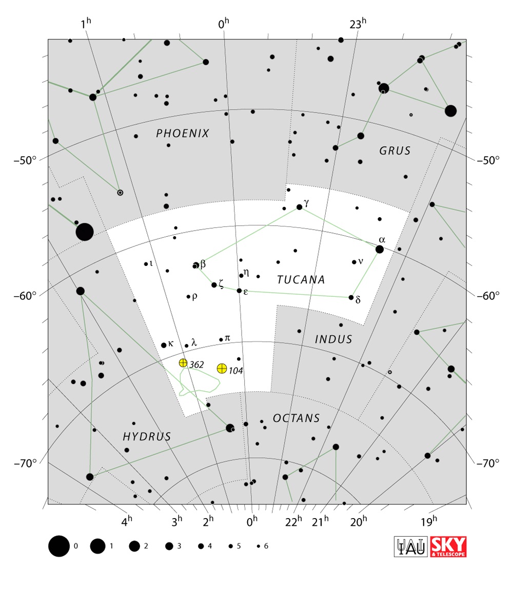 IAU Chart of Tucana