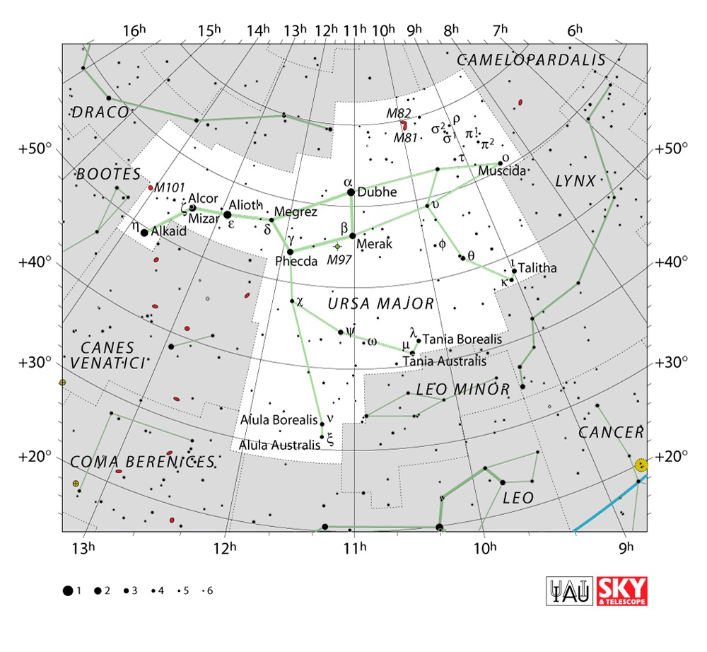 IAU Chart of Ursa Major