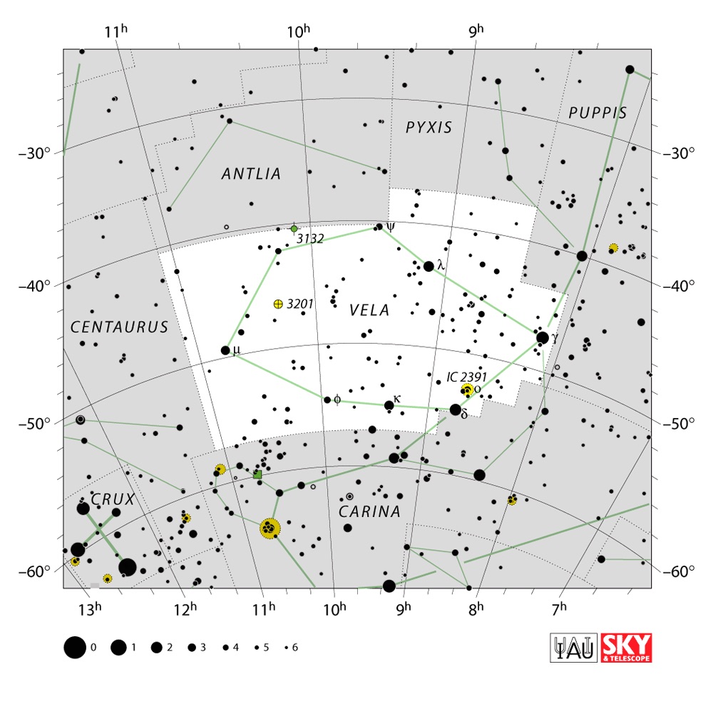 IAU Chart of Vela