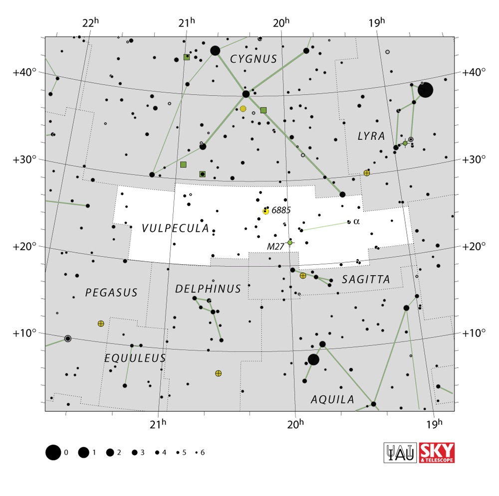 IAU Chart of Vulpecula