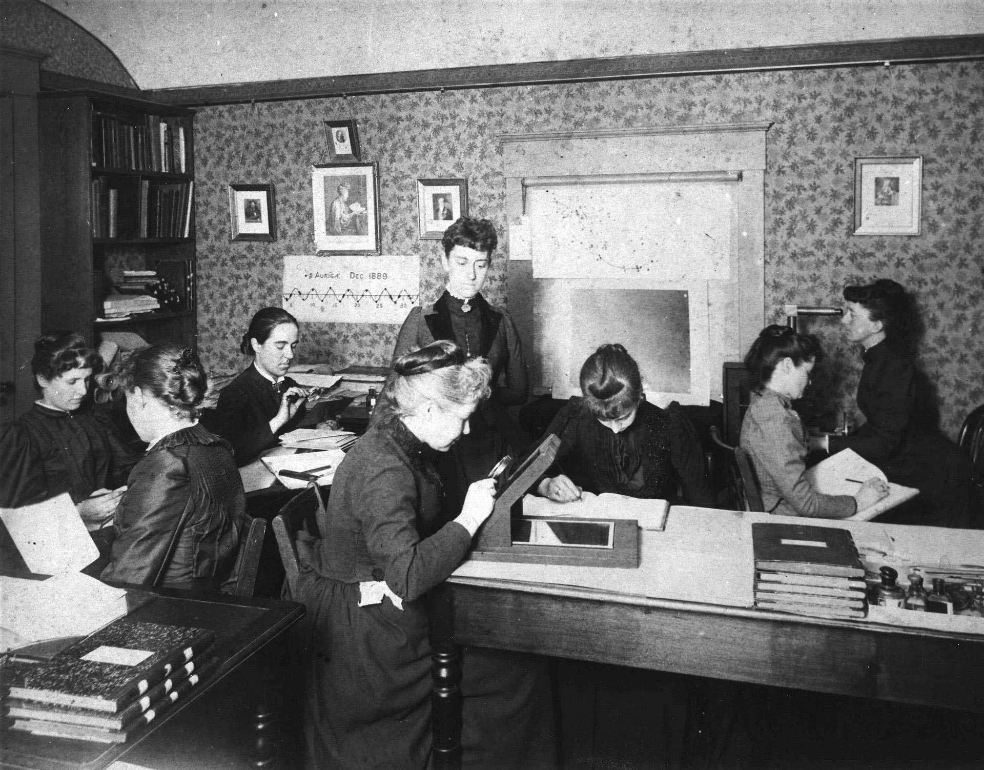 The Harvard Computers — women astronomers at work at the Harvard College Observatory, c. 1890