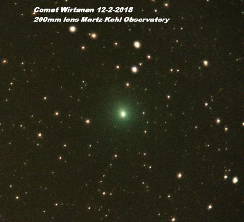 Comet Wirtanen 200mm 12-2-2018
