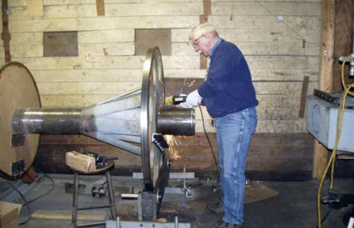 Mike Dunker grinding polar axis