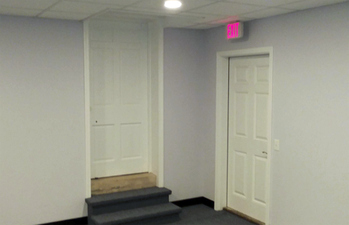 entrance and emergency exit for new classroom - Jan 2019