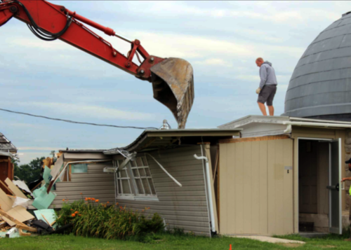 from a house to an observatory