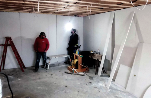 welcome center drywall 20181227